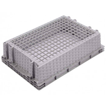 Евролоток 600x400x152 с перфорацией в виде плетеной корзины